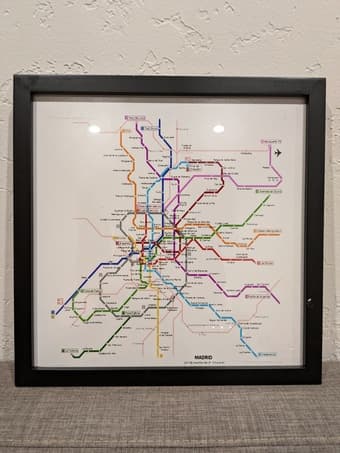 Wall decoration: Madrid subway system 1