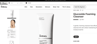 The ordinary glucoside cleanser brand new in box 1