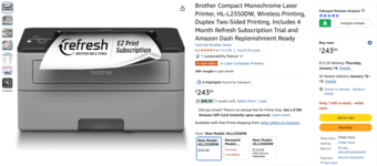 BRAND NEW Brother Wireless Laser Printer 1