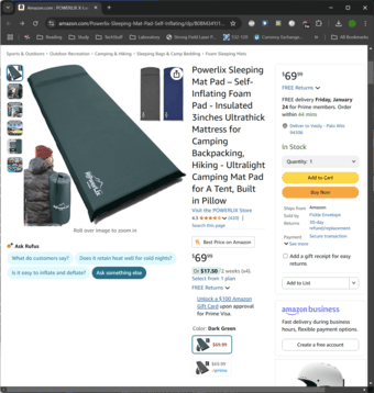 sleeping pad memory foam inflatable 4