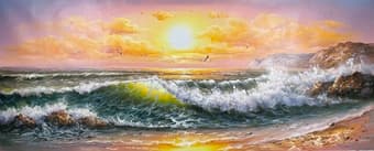 Chinise Painting -- Oil Painting Sunrise 1