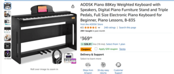 Digital piano with Bench 1