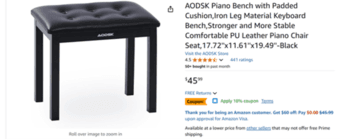 Digital piano with Bench 2