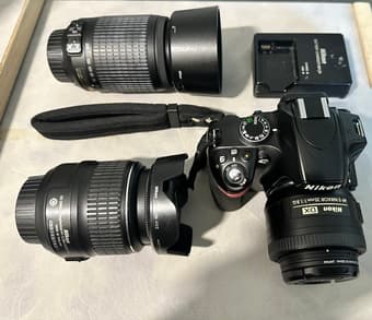 Nikon D3200 with 3 lenses 1