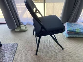 Folding chair and folding table for patio, studying, or outdoors 1