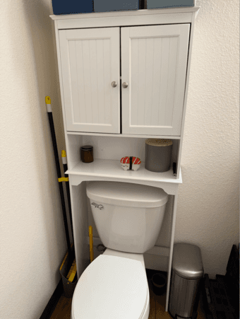 Like new Over toilet storage cabinet 2