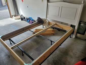 FREE Queen size bed frame w/ headboard 1