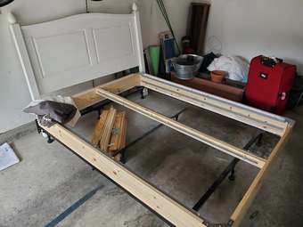 FREE Queen size bed frame w/ headboard 2