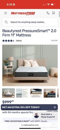 BeautyRest PressureSmart firm Queen mattress 1