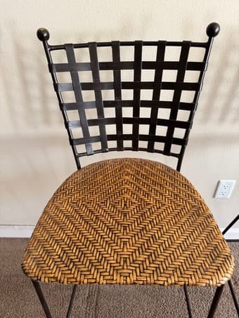 Wrought Iron Chairs / Barstool (Set of 2) 3