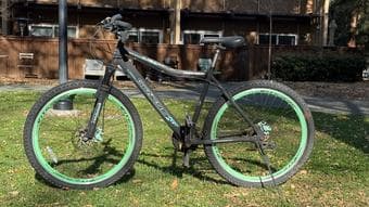 Genesis Medium-Sized Mountain Bike (Black/Green) 1