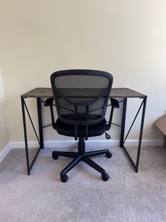Desk and Office Chair for Just $60! (Includes a Brand-New Keyboard Tra 1