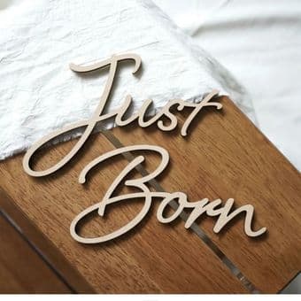 “Just Born” plate for baby photo 1