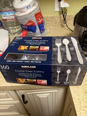 360 pieces plastic knife+fork+spoon 3