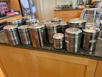 Stainless steel storage containers with lids - 15 1