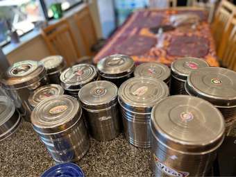 Stainless steel storage containers with lids - 15 2