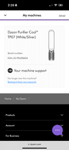 Dyson cool and purifier TP07 1