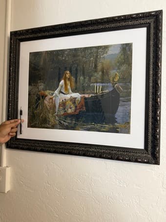 Framed the lady of shallot print 1