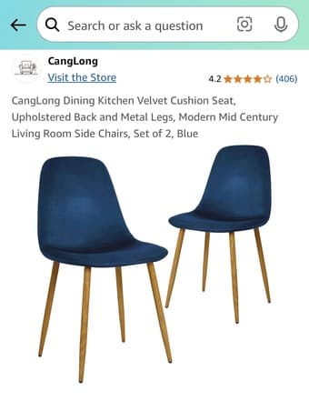 velvet cushion side chairs for sale 1