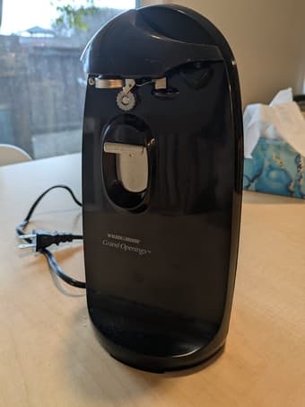 Cuisinart toaster ($8), Blacker and Decker electric can opener ($8) 1