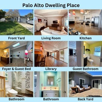 [AVAILABLE NOW] Bedroom in 4B/2.5Ba Palo Alto Home of Women 1