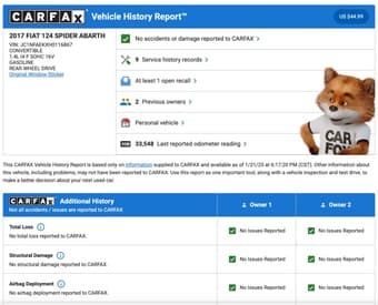 2017 Fiat 124 Spider Abarth (Mazda Miata), 6-speed manual, 35k miles 4