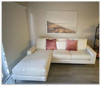 White Flip Chaise Sofa 1