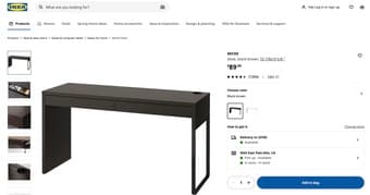 IKEA MICKE black desk 3