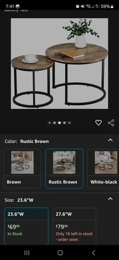 Nesting round coffee tables 1