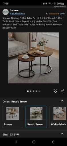 Nesting round coffee tables 4