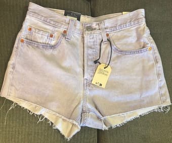 LEVI Lavender jean shorts Sz 27, NEW with tags 1