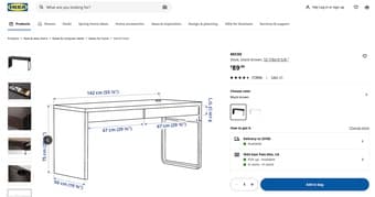 IKEA MICKE black desk 4