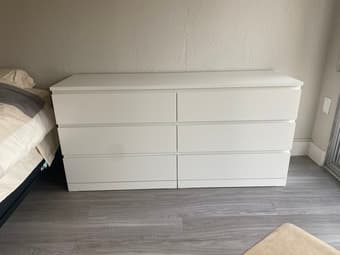 White Dresser (6-drawer) 2