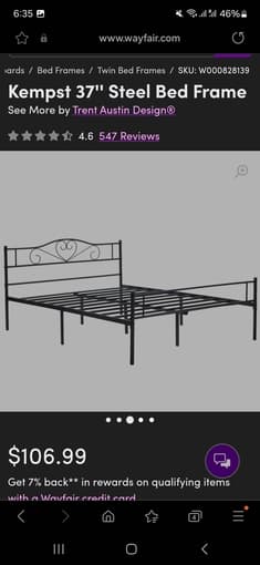Steel bed frame - Queen 3