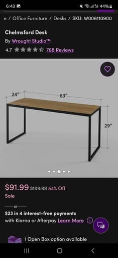 Metal framed desk 3