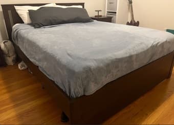 Queen bed with mattress 1