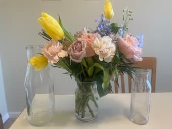 Assorted flower vases 1