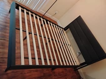 Bedframe and mattress, queen size 2