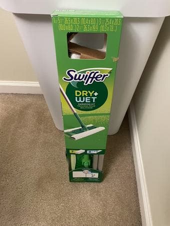 13gal Trash can, Swiffer, 23.8'' Monitor 1