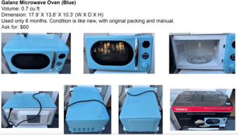Microwave (0.7 cu ft) 1