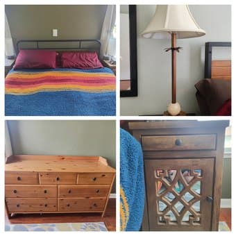 Furniture set for $250 (queen bed, night stands, dresser, dining set) 1