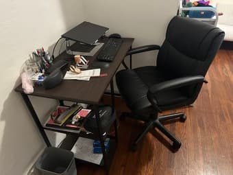 Computer desk and chair 1