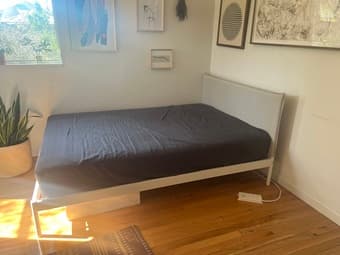 Full size bed  & mattress 2