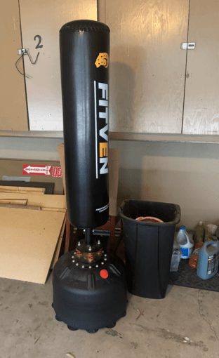 Freestanding Punching Bag with Boxing Gloves (barely used, like new) 1
