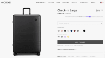 Brand new, Suitcase MONOS 1