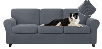 7 piece sofa cover + 2 ikea pillows, dark gray 1