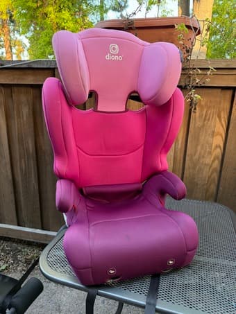 Diono High Back Booster Car Seat, lightweight, pink Cotton candy color 1