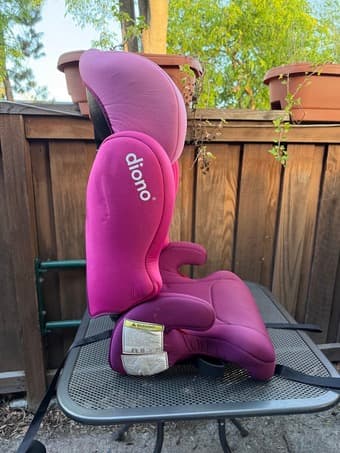 Diono High Back Booster Car Seat, lightweight, pink Cotton candy color 2