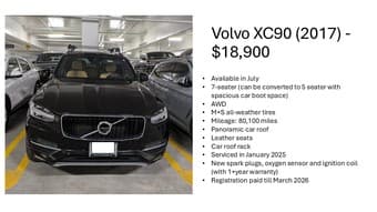 Car and washer/dryer for sale (available from June/July) 1