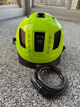 New Helmet and Bike lock 1